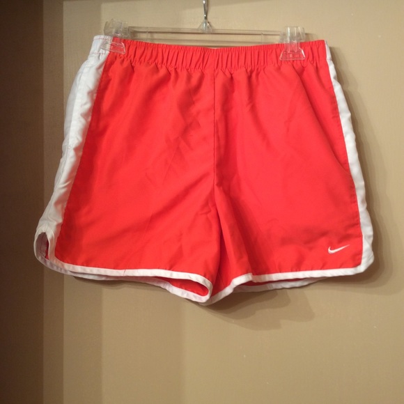 Nike Pants - Nike orange and white athletic shorts